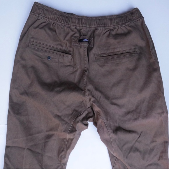Zanerobe Pants Mens 32 Brown Elastic Waistband Drawstring Joggers Comfort 32x31 - Picture 4 of 5